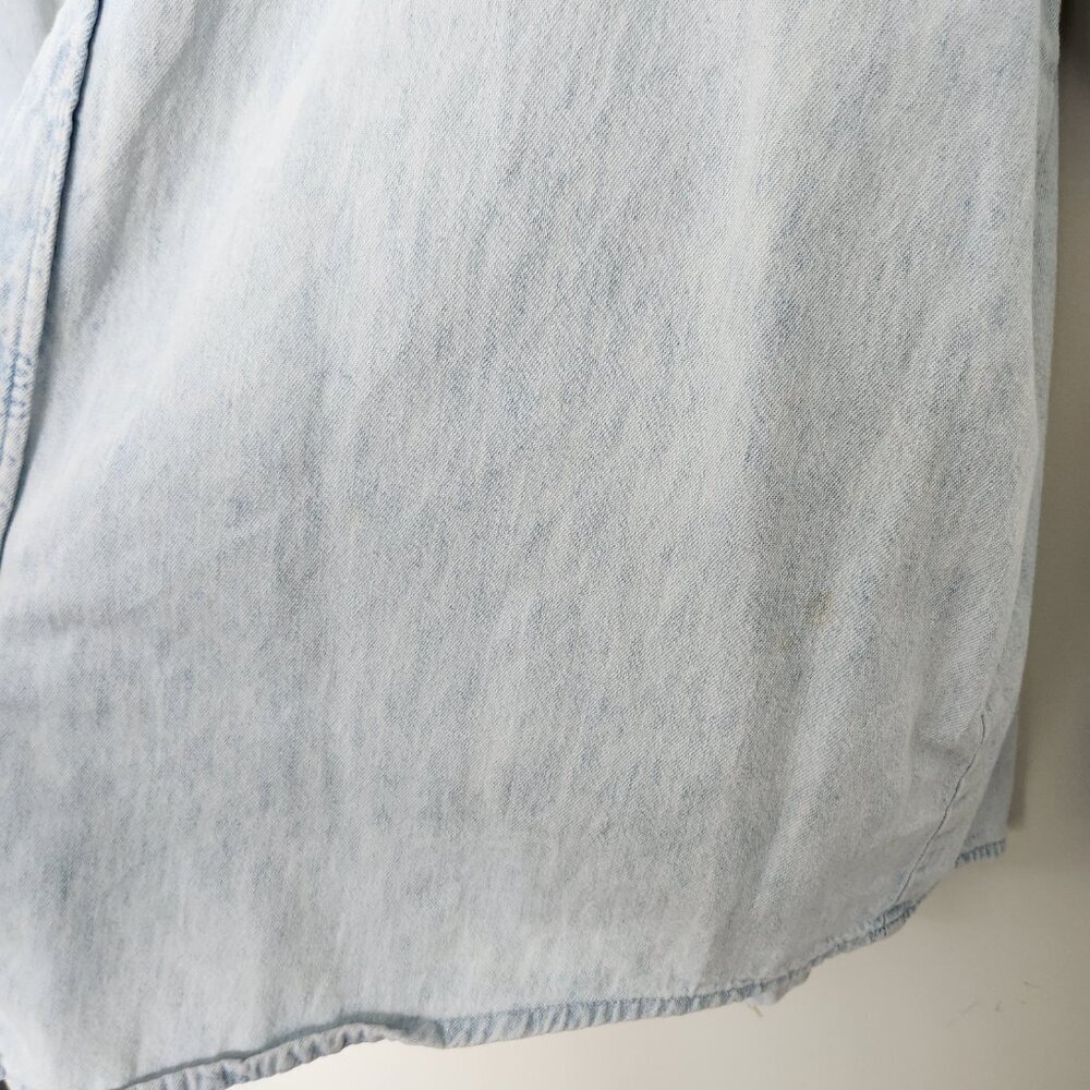 Harley Davidson Cotton Denim Shirt Vintage Mens XL Light Blue Motorcycle Biker - Picture 5 of 8